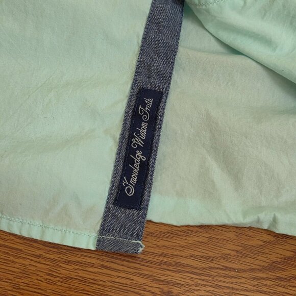 Robert Graham Button Down Shirt Men's Medium Turquoise Long Sleeve Contrast Cuff - Picture 7 of 15